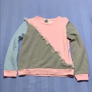 The Ragged Priest Pink and Gray Sweatshirt